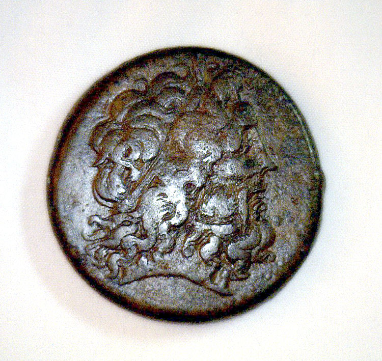 Large Bronze Coin - Ancient Ptolemaic Egypt - Zeus Ammon & Eagle